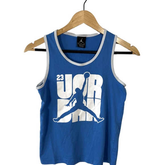 Jordan Other - Nike Jordan Kids Tank Top 23 Jumpman Blue & White (M 10-12)